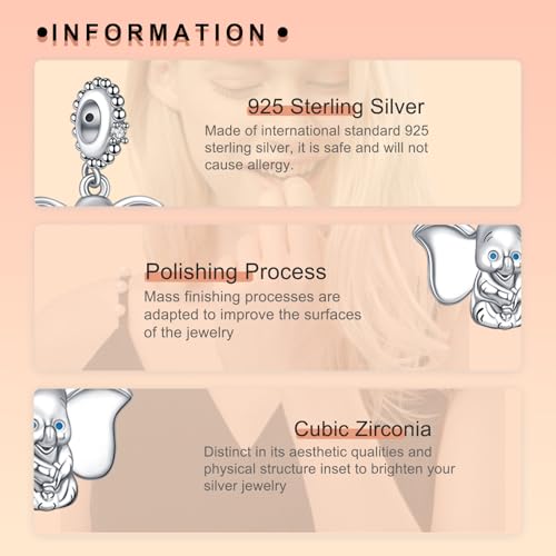 Image of S925 Sterling Silver Cartoon Anime Charms Pendant, Character Figures Dangle for Bracelet Necklace, Gifts for Mom Girlfriend Family, Valentine's Birthday Christmas Anniversary Jewelry