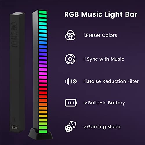 Lifesmart Music Bar, Rgb Led Light Bar, Ambient Light For Room Decor, Music Sync Gaming Light, Mood Lighting For Gaming Setup, App Controlled Rhythm Light For Bedroom, Tv, Car, Party #TOP5