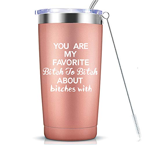 Best Review JERIO You're My Favorite, Friend Gifts for Women Funny BFF Birthday Idea Girls Bachelorette Party 20 oz Insulated Tumbler