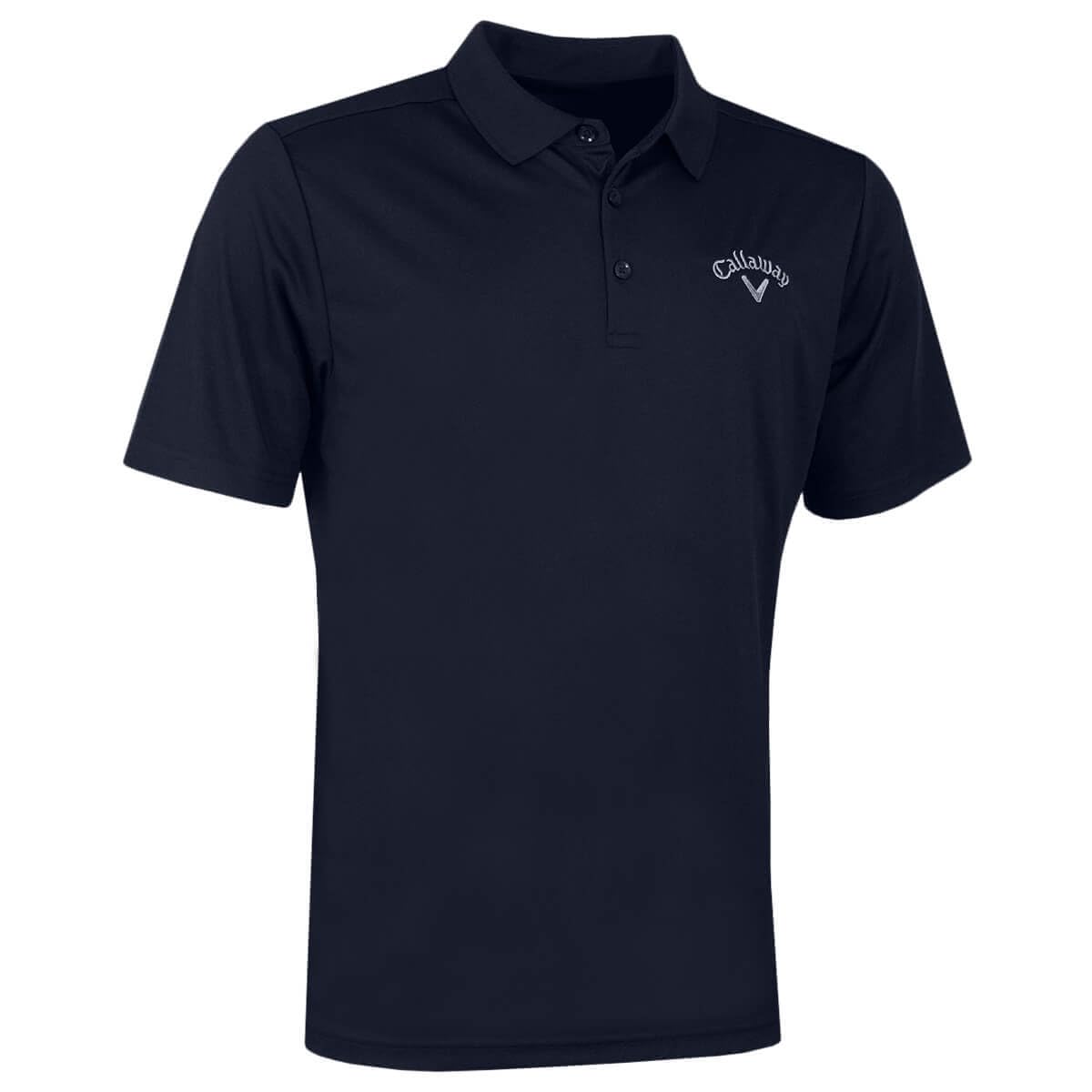 Callaway Mens Emea Solid Polo Short Sleeve, Peacoat, XS EU