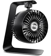 Koonie Ventilador de mesa USB de metal, circulador de ar turbo portátil pequeno de 10 cm, fluxo de ar forte de 1,8 m, 3 velocidades...