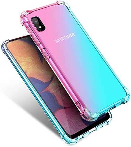 for Galaxy A10E Case, Starhemei Galaxy A10E Case for Girls, Shock-Resistant Flexible TPU Gasbag Protection Rubber Soft Silicone Anti Dropping Phone Case Cover for Samsung Galaxy A10E (Pink&Green)