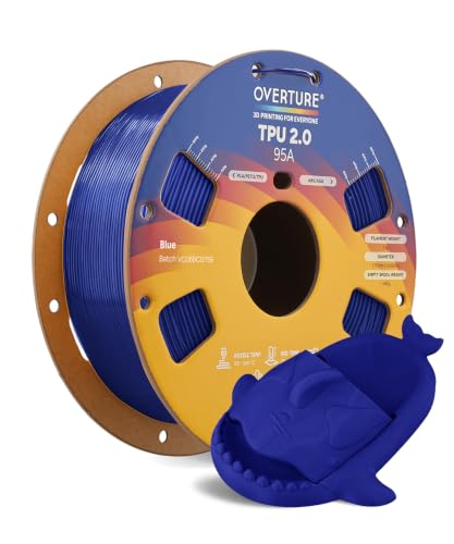 Image of OVERTURE Upgrade TPU 2.0 High-Speed Filament 1.75mm, 1kg Blue