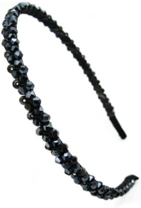 Crystal Headband/Hair Bands/Crystal Card/Beaded Headdress/Headdress Diamond (blue)