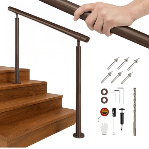 PETOOP �肷�� �萠�� ���X�e�����X�� ���O �K�i �ȒP�Ȏ��t�� �p�x�����\ DIY ���� �������O�p (�u���E��, 100cm)