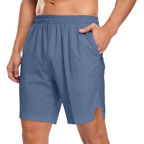 Short de running homme uni léger et confortable pour sport d'été