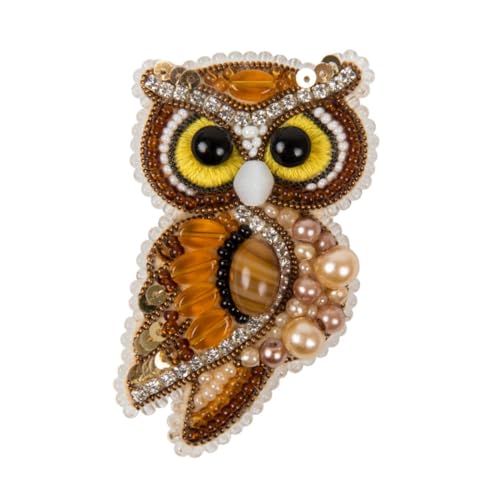 Crystal Art Beadwork kit for Creating Brooch Owl BP-346C