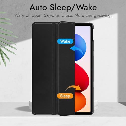 Image of Robustrion Cover for Redmi Pad 2 Pro 12.1 inch Cover Case, Trifold Cover Case for Redmi Pad 2 Pro 5G Tablet Cover [Auto Sleep Wake Support] - Black