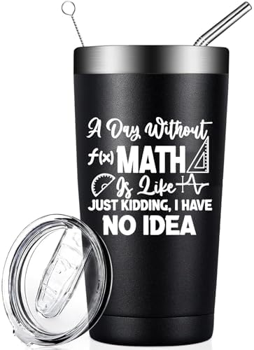 Math Lovers Gifts Funny Tumbler Cup 20 OZ, Insulated Math Teacher...