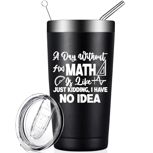 RNFENQS Math Lovers Gifts Funny Tumbler Cup 20 OZ, Insulated Math...