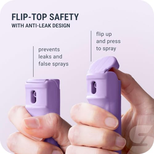 Image of SABRE Pepper Gel Spray with Fast Flip-Top Safety & Snap‑Clip Keychain for Self Defense - Max Strength with UV Dye, Reduces Wind Blowback, 10‑Sec Spray, 14ft Range, Finger Grip, Made in USA, 0.54 fl oz