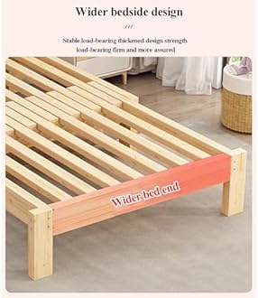 ADMIHQECS Foldable Wooden Bed Frame with Pull-Out Extension Adjustable Sofa Bed Retractable Guest Bed with Headboard and Sliding Wheels for Daytime Napping(135cm)