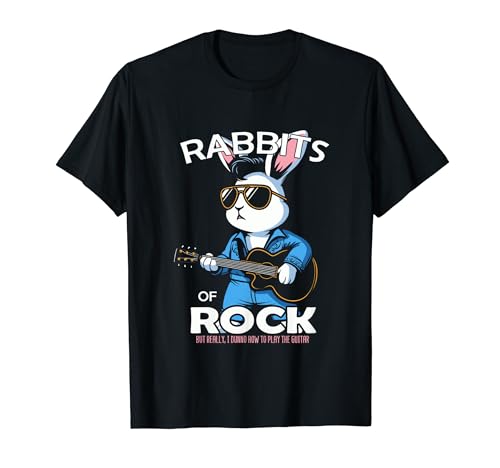 Rockstar Bunny Conejo cantante de rock Camiseta