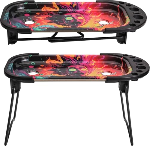 Metall-Rolltablett mit Kegellader für King Size & 1 1/4 Größe, vorgerollte Kegel, Vorrollmaschine, faltbarer Standkegelfüller mit Bürste und Platzierungsgerät