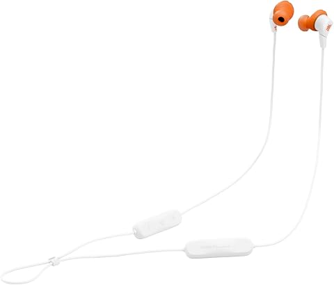 JBL Endurance RUN3 BT Kulaklık,IE,CT,Beyaz | Bluetooth 5.4, 25 Saatlik Pil Ömrü, FlipHook ve TwistLock Teknolojisi, IP65 Su Geçirmez, In-Line Mikrofon ve Uzaktan Kumanda