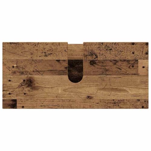 Armario de baño con espejo de madera contrachapada, 2 cajones y 7 estantes para aseo 8