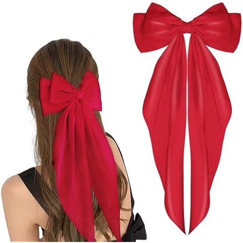 WLLHYF Big Bow Satin Hair Clip Cover