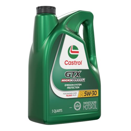 Image of Castrol GTX High Mileage 5W-30 Synthetic Blend Motor Oil, 5 Quarts