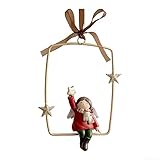 Feiertags-Ornamente aus Kunstharz zum Aufhängen von Bäumen und saisonale Dekoration, um Feierräume zu erhöhen (Mädchen-Ornament)
