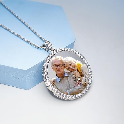 PicturesOnGold.com Photo Engraved XL Cubic Zirconia Pendant in Size 2 x 2 Inch4