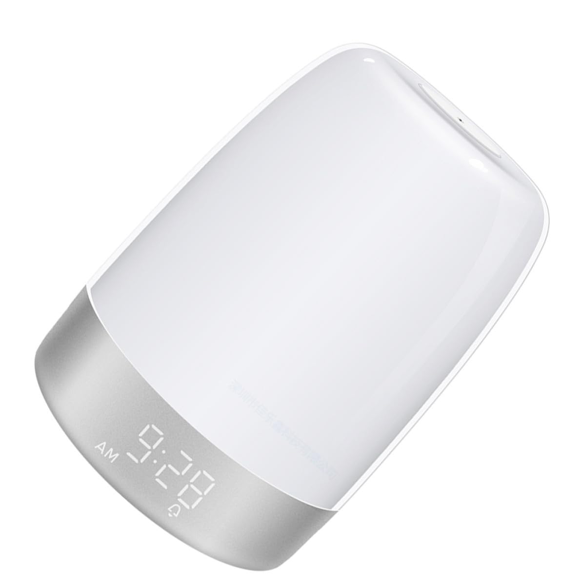 SHERCHPRY Lampe de Chevet LED Réveil et Minuterie, Contrôle Tactile, Lumières Colorées pour Chambre, Matériau Abs et Pc, Veilleuse Ambiance Nuit