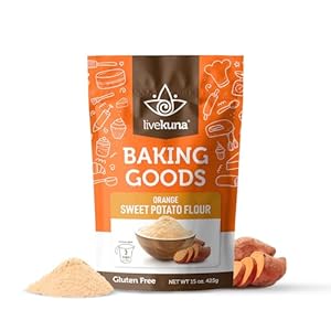 LiveKuna – Orange Sweet Potato Flour, Sweet Potato Flour for Baking, Gluten-Free Baking Flour, Alternative for Almond Flour, Rice Flour & Coconut Flour, Sweet Potato Powder Flour for Soups & Sauces