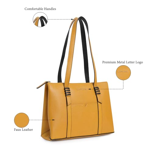 Image of Caprese Roma Tote Medium Bag for Women|Stylish, Durable, Multi-Compartment Design for Work, Travel, Shopping |Comfortable Straps Shoulder Bag, Ideal for Laptop & Essentials