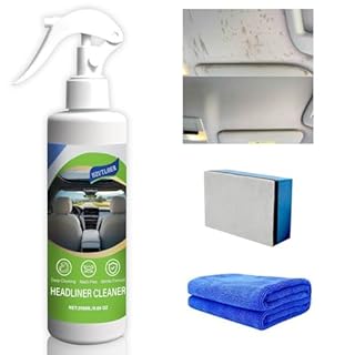 Hzutloer 8.66 OZ (256 ml) Car Ceiling Cleaner,Headliner Cleaner,Multifunctional Car Interior Roof Fabric Cleaner Spray,Multi Purpose Deep Clean for Leather,Fabric,Plastic of Auto and Home