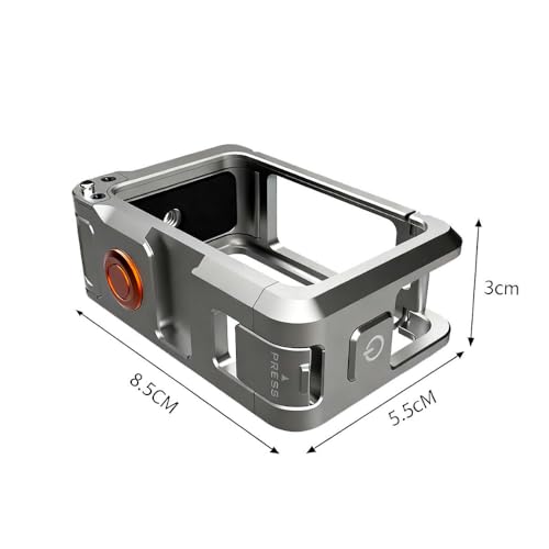 Image of Yantralay Metal Cage for D JI Os mo Action 6 | Aircraft-Grade Aluminum Protective Frame with Cold Shoe, 1 /4 Thread & Quick-Release Battery Access | OSMO Action 6 Accessories