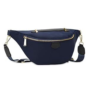 Wind Took Borsttas voor dames, crossbody tas, modieuze heuptas, grote schoudertas, sling tas, schoudertas voor reizen, festival, concert, vrije tijd, blauw, Large