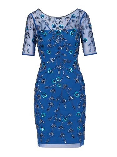 Image of Adrianna Papell Women's Beaded Floral Short Dress