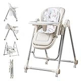 5 in 1 Baby High Chair Swing Combo - Foldable Baby High Chair with Removable Washable...