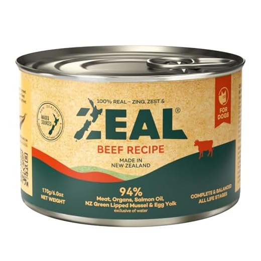 ZEAL New Zealand Canned Wet Dog Food – High Protein, Pure Nutrition, Natural Superfoods, Grain-Free with Superfoods (Beef, 6oz Can 12-Pack)