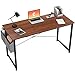 Cubiker Writing Computer Desk 39" Home Office Study Desk, Modern Simple Style Laptop Table with Storage Bag, Espresso