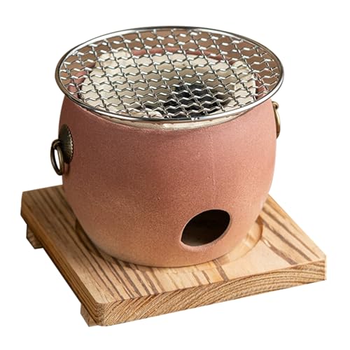 Barbecue de camping en argile rouge pour cuisine Hibachi