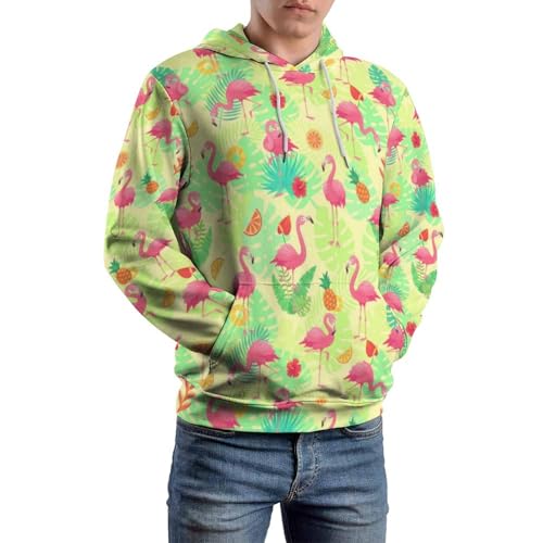 MSOKAZZLES Sweats à capuche pour hommes et femmes automne décontracté tendance chandail à capuche tops 2024, Flamants roses, Medium – vue 4