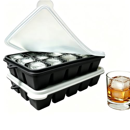 Bandejas de Hielo Silicona con Tapa 15 Cubos 2 Unidades miniatura 1