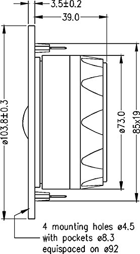 27TDFC - 25mm Tweeter con cupola in tessuto - Seas...