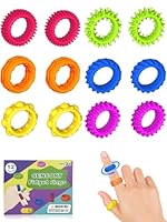 Willingood 12 Stück Silikon Fidget Toys, Anti-Stress Ring für Kinder und Erwachsene, Sensorik Spielzeug, Massageringe für Finger Akupressurring, Fidget Ring für Anxiety, ADHD, Autismus