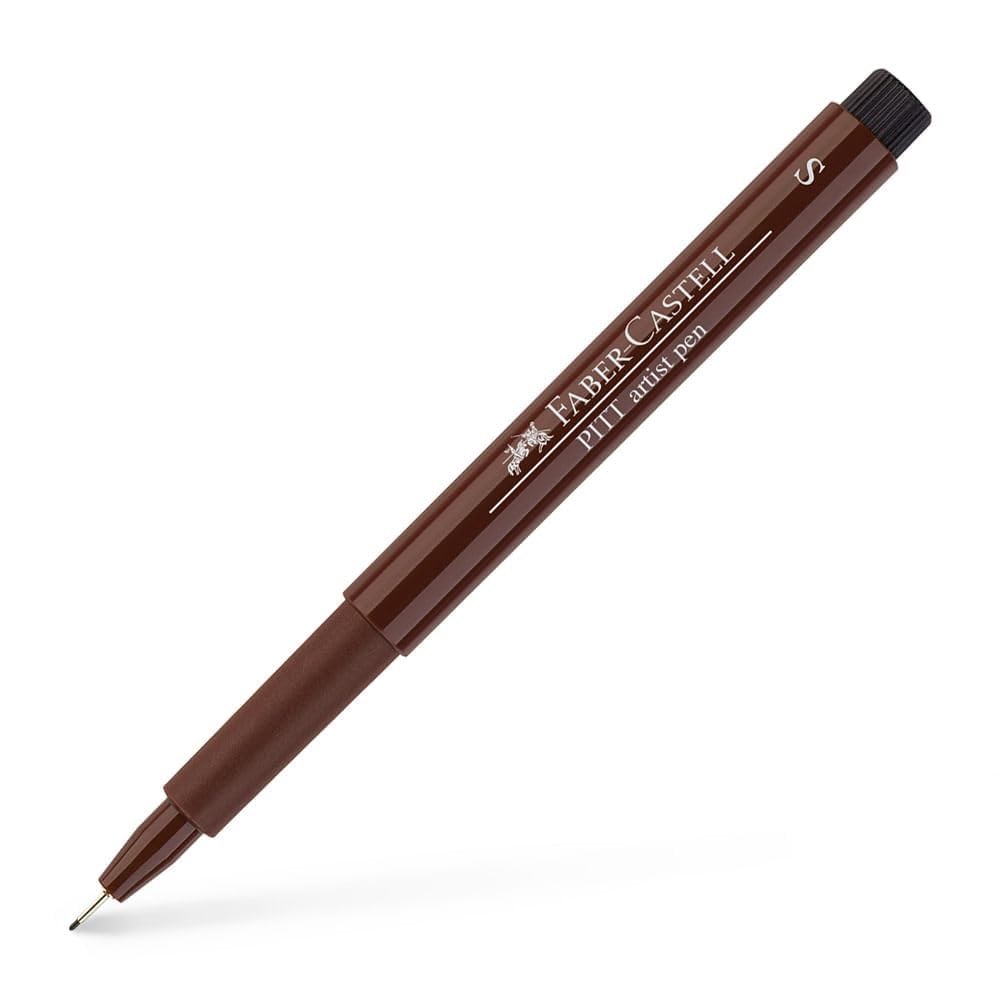 Faber-Castell Art & Graphic Pitt Artist Pen Fineliner India Ink Pen, Dark Sepia, Arts, Craft, Drawing, Sketching, Home, School, University, Colouring