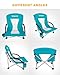 KingCamp Low Beach Chair, Folding Portable Chairs for Adults Lightweight Extra Wide Ergonomic Seat 300lbs Heavy Duty Oversized Backpack Gear with Mesh Back Carry Bag for Outdoor Lawn Camping Picnic