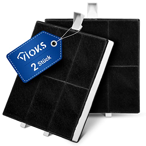 VIOKS Lot de 2 filtres à charbon actif pour hotte aspirante 225х220х24 mm, remplacement pour Balay 00360732 AA260112 DHZ5186 LZ51851 Z5116X1 - Filtre à...