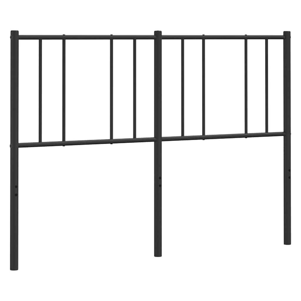 Testata di ricambio in metallo nero, 140 cm, in acciaio verniciato a polvere, per telaio del letto, robusta headboard per camera da letto, bed headboard solo con gambe stabili, cabecera de