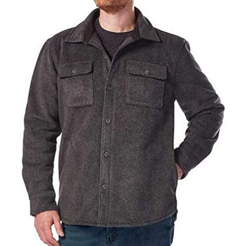 Rugged Men's Insulated Shirt Jacket (Charcoal, XX-Large) Cover
