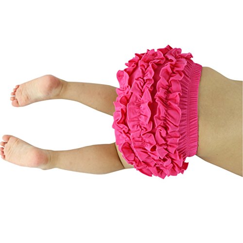 Wennikids Baby Girls' Cotton Ruffle Diaper Covers Headband Set - Multicolor2