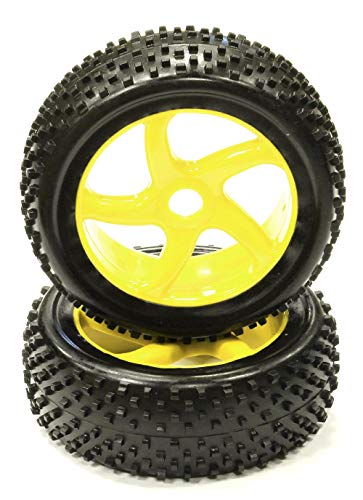 Integy RC Mounted 1/8 Buggy 5-Spoke-S 17mm Wheel+Pattern RT Tire Set (2) (O.D.=110mm)