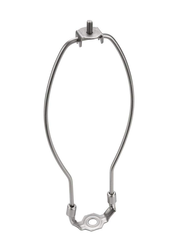 Aspen Creative 20007-2 Saddle, 10" Heavy Duty Lamp Harp, Satin Nickel