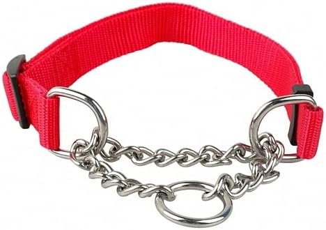 Nylon Dog Training Collar Martingale Pet Collars for Medium Large Dogs Half Check Dog Collar 4 Colors Red Blue