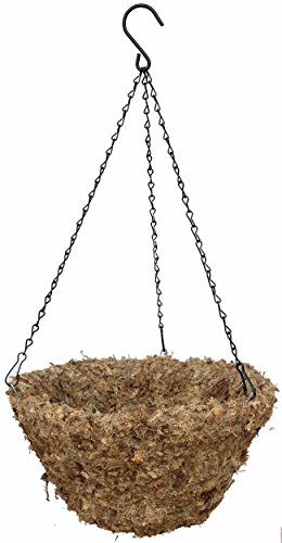 14" (Inside Diameter) Sphagnum Moss Hanging Basket with Chain Hanger - The Original