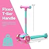 3 Wheel Scooter for Kids, Smooth Light Up LED Front Wheels, Wide Anti Slip Deck, Rear Foot Brake, Easy Lean to Steer Maneuvering, Indoor & Outdoor Ride On Toys for Ages 2 Up, #3